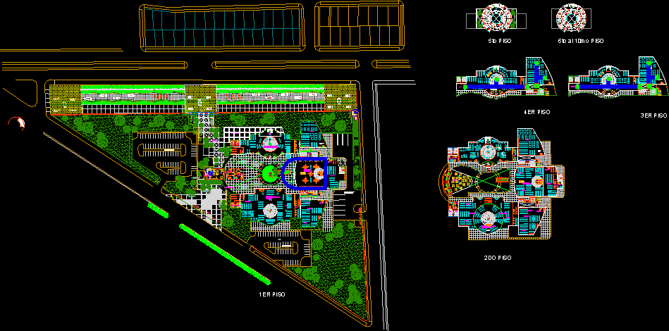 نقشه کامل مرکز خرید و هتل