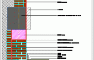 جزئیات سازه ای از ساخت مقطع دیوار فرعی (زیر) تحت فشار زیرین