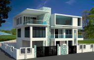 طرح خانه ی ویلایی مدرن 3d (رویت)