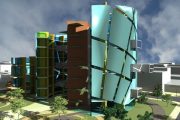 پروژه مدل سه بعدی از یک ساختمان اداری- 3DS
