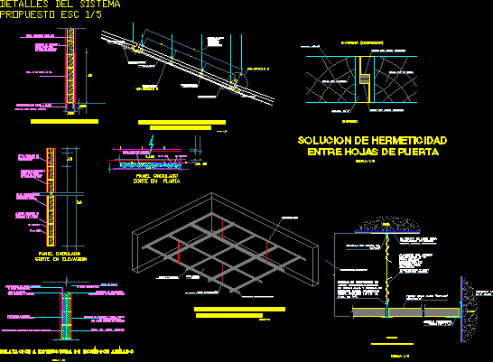 جزئیات سازه ای سقف کاذب شبکه ای