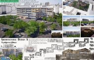 پروژه معماری مجتمع مسکونی مدرن شامل پلان و فایل 3ds Max و پوستر