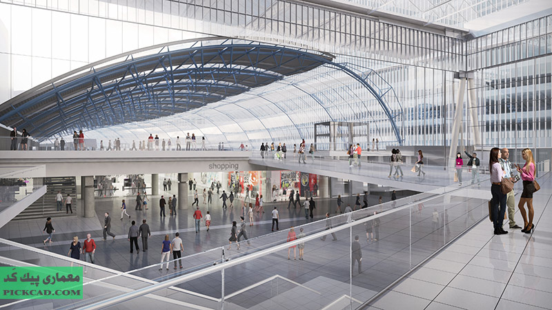 نمونه موردی طراحی راه آهن - پایانه بین المللی واترلو لندن ، نیکلاس گریمشاو