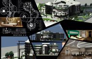 پروژه معماری هتل ورزشی شامل پلان و فایل سه بعدی اسکچاپ و رندر و شیت