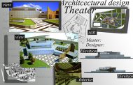 پروژه معماری تئاتر شهر ، پلان ، رساله ورد ، تری دی مکس ، حجم و شیت بندی